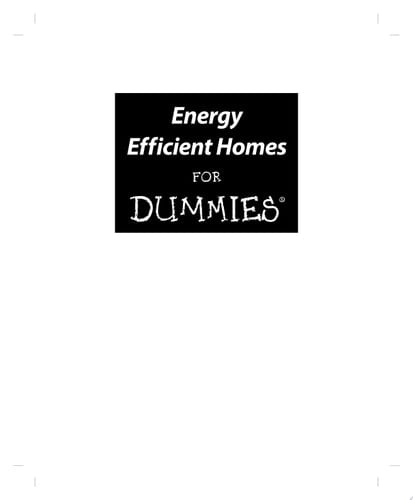 Energy Efficient Homes For Dummies