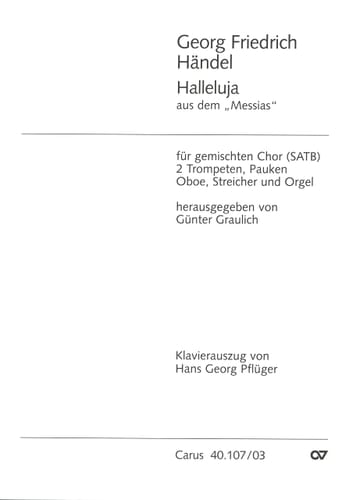 Handel: Halleluja from The Messiah (Vocal Score)