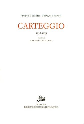 Carteggio 1932-1956