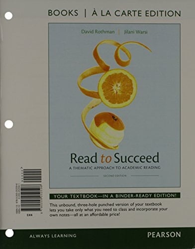 Read to Succeed: A Thematic Approach to Academic, Books a la Carte Edition (2nd Edition)