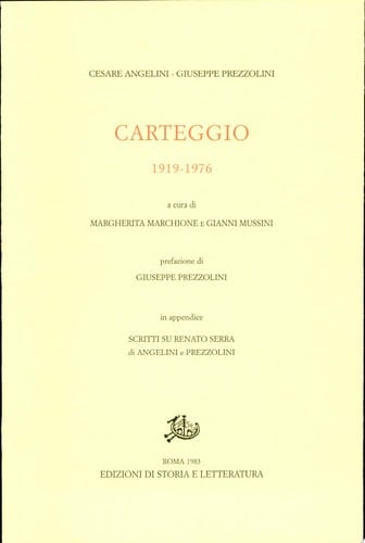 Carteggio, 1919-1976