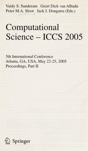 Computational Science -- ICCS 2005 5th International Conference, Atlanta, GA, USA, May 22-25, 2005, Proceedings