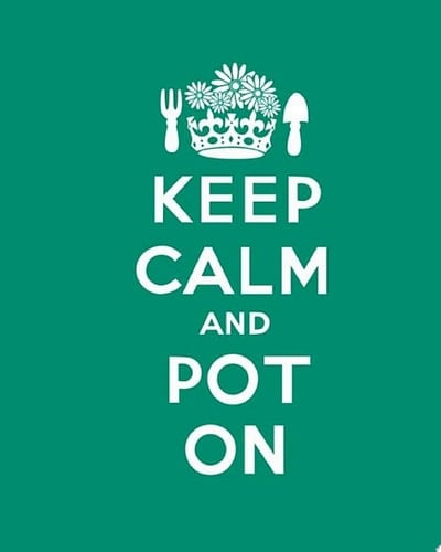 Keep Calm and Pot On Good Advice for Gardeners