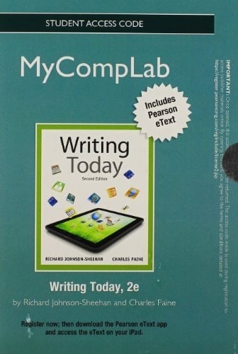Writing Today Mycomplab Standalone Access Card