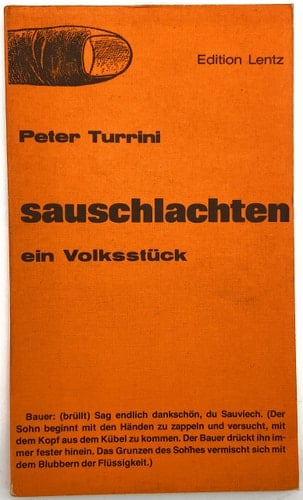 Sauschlachten: Ein Volksstück (Edition Lentz ; 6) (German Edition)