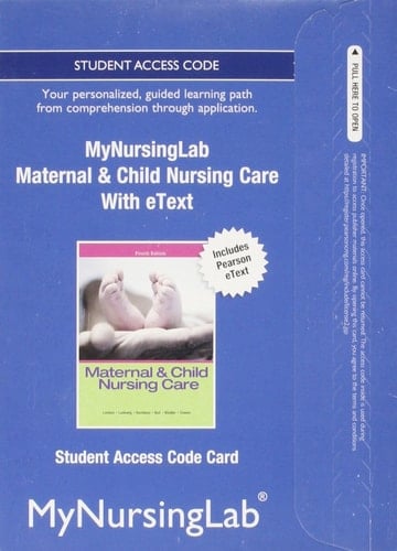 Maternal & Child Nursing Access Card Includes Pearson Etext