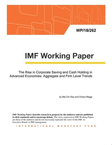 The Rise in Corporate Saving and Cash Holding in Advanced Economies: Aggregate and Firm Level Trends