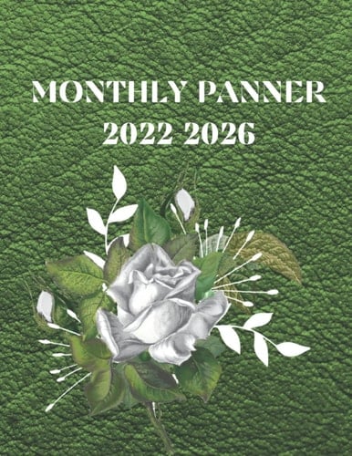 5 years monthly panner: the 2022-2026 year calendars