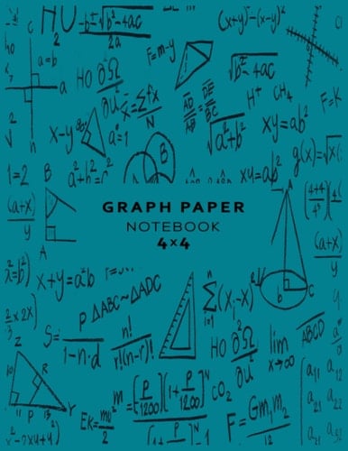 Graph Paper Notebook: 4x4 Ruled Graph Paper Notebook 8.5 x 11 inch 110 Pages for School, College and University Math, Science, Art and Engineering Students