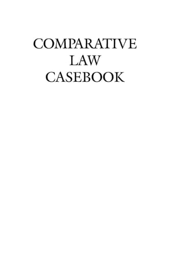 Comparative Law Casebook - Volume 4