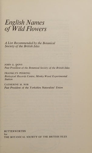 English Names of Wild Flowers