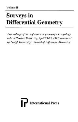 Conference on Geometry and Topology April 23 - 25, 1993