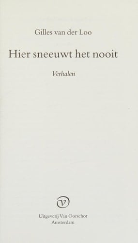 Hier sneeuwt het nooit verhalen