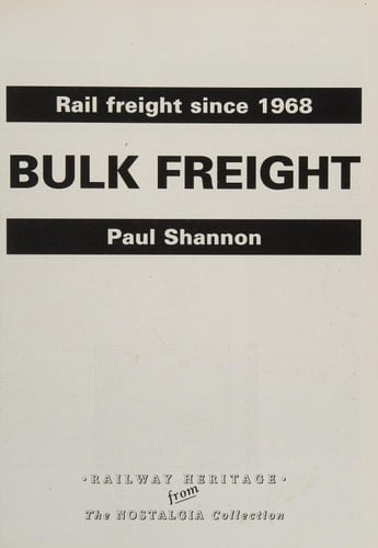 Rail Freight Since 1968