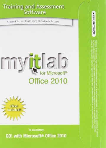 Myitlab with Pearson EText -- Access Code -- for GO! Office 2010