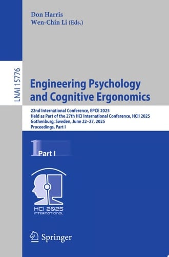 Engineering Psychology and Cognitive Ergonomics