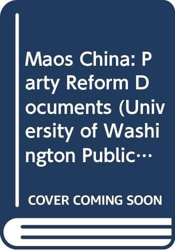 Mao's China Party Reform Documents, 1942-44