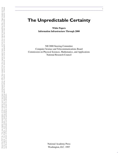 Unpredictable Certainty White Papers
