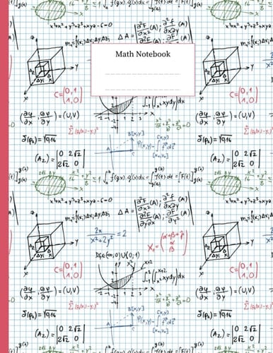 Math Notebook - 4x4 Quad Ruled White Paper: Graphing notebook with thin grey lines, 8.5x11". Great gift for students, teachers, mathematicians.