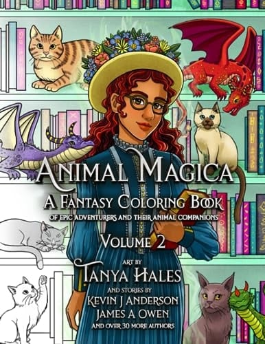 Animal Magica A Fantasy Coloring Book of Epic Adventurers and Their Animal Companions, Volume 2