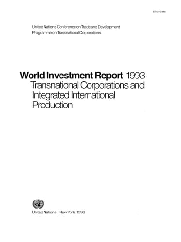 World Investment Report 1993