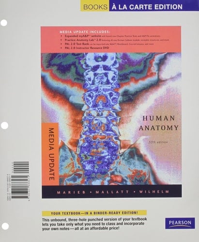 Books a la Carte for Human Anatomy, Media Update