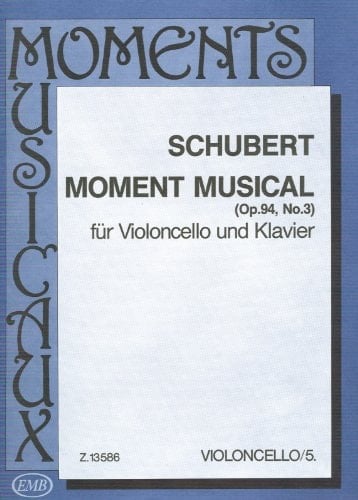 SCHUBERT - Momento Musical Op.93 nº 3 para Violoncello y Piano (Pejtsik)