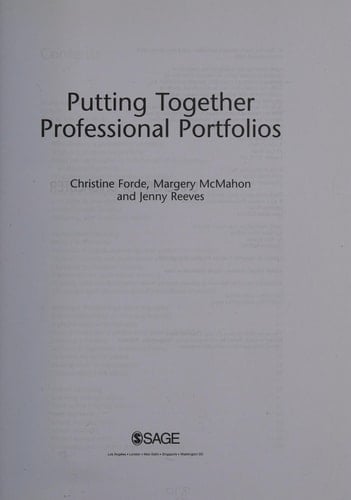 Putting Together Professional Portfolios