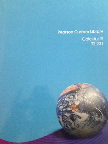 Pearson Custom Library Calculus III