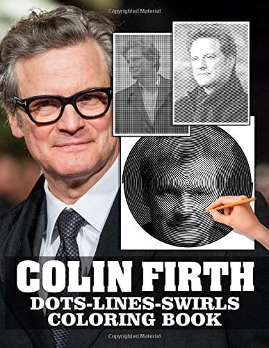 Colin Firth Dots Lines Swirls Coloring Book: Colin Firth Impressive Swirls-Dots-Diagonal Activity Books For Kid And Adult