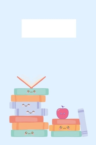 6x9 Kawaii Notebook: Cute Books Baby Blue Cover (200 lined pages)