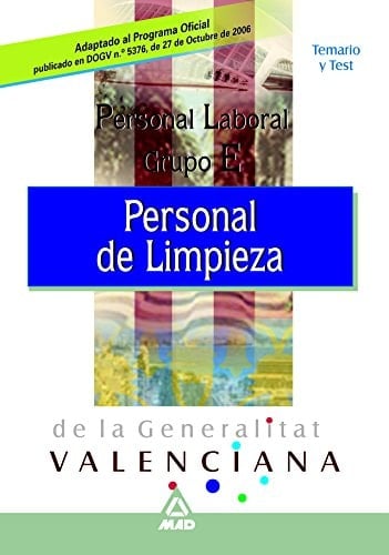 Personal de limpieza, personal laboral de la Generalitat Valenciana temario y test