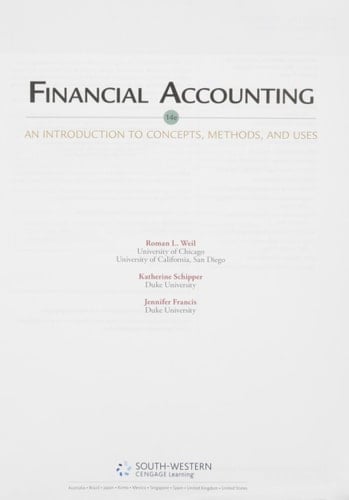 Financial Accounting: An Introduction to Concepts, Methods and Uses