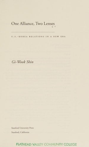 One Alliance, Two Lenses U.S.-Korea Relations in a New Era