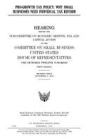 Pro-Growth Tax Policy Why Small Businesses Need Individual Tax Reform
