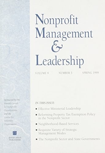Nonprofit Management and Leadership, Summer 1999