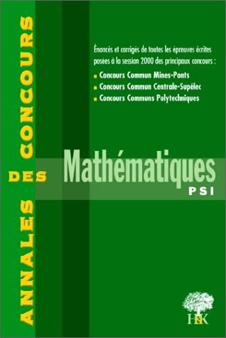 Mathématiques, PSI 2000