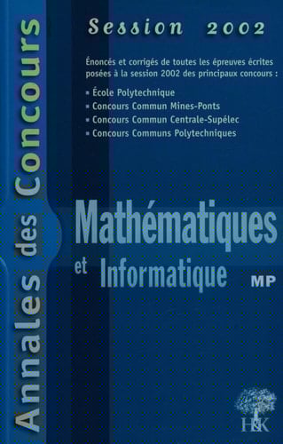 Mathématiques et informatique, MP 2002