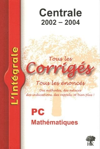 Mathématiques PC sessions 2002-2004