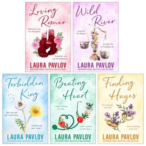 Magnolia Falls Series by Laura Pavlov 5 Books Collection Set (Loving Romeo, Wild River, Forbidden King, Beating Heart & Finding Hayes)