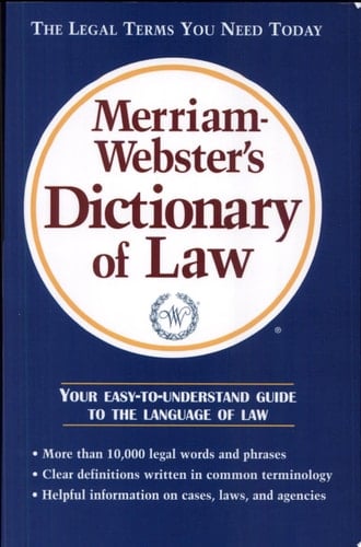 Merriam-Webster's Dictionary of Law