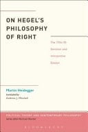 On Hegel's Philosophy of Right The 1934-35 Seminar and Interpretive Essays