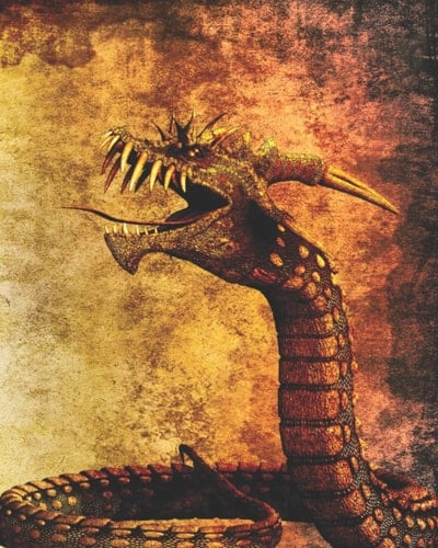 Journal of the Mighty Dragon Large Notebook for RPG Players with 200 Pages of Dot Grit Paper to Write Down Your Adventures, 8x10