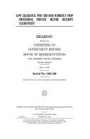 Low Clearance Why Did Dod Suddenly Stop Processing Private Sector Security Clearances?