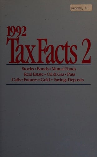 Tax Facts on Investments, 1992 1992 Edition