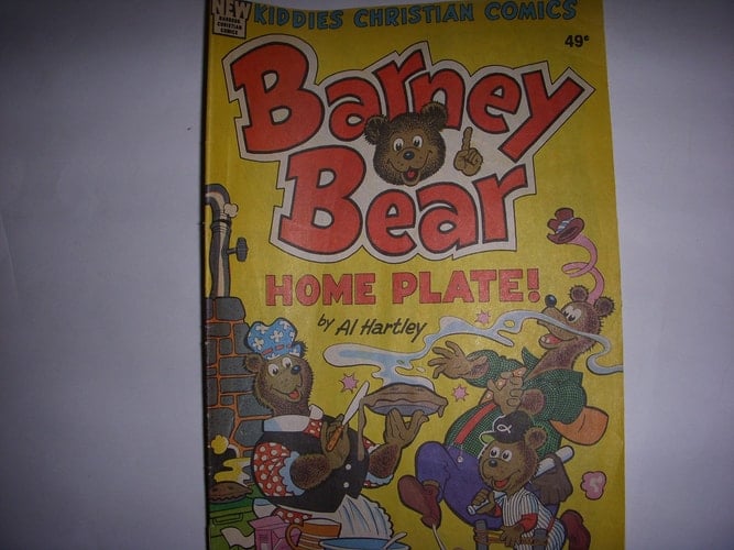 Barney Bear at Home Plate