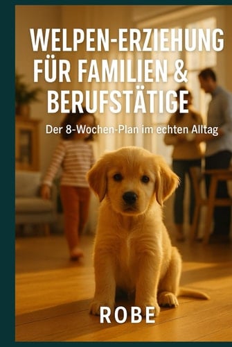 Welpen-Erziehung für Familien und Berufstätige: Der 8-Wochen-Plan im echten Alltag – entspannt, alltagstauglich, ohne Stress Autor: Robe (German Edition)