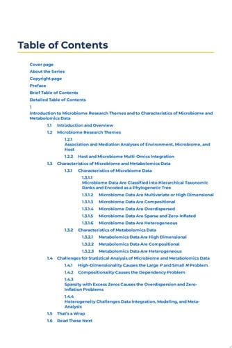 Statistical Data Analysis of Microbiomes and Metabolomics