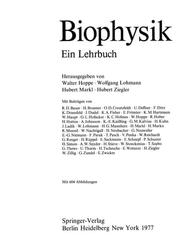Biophysik Ein Lehrbuch