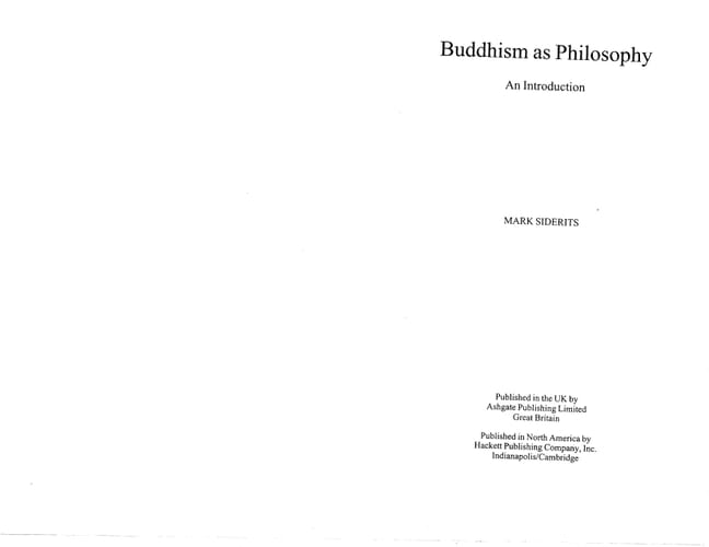 Buddhism as Philosophy: An Introduction